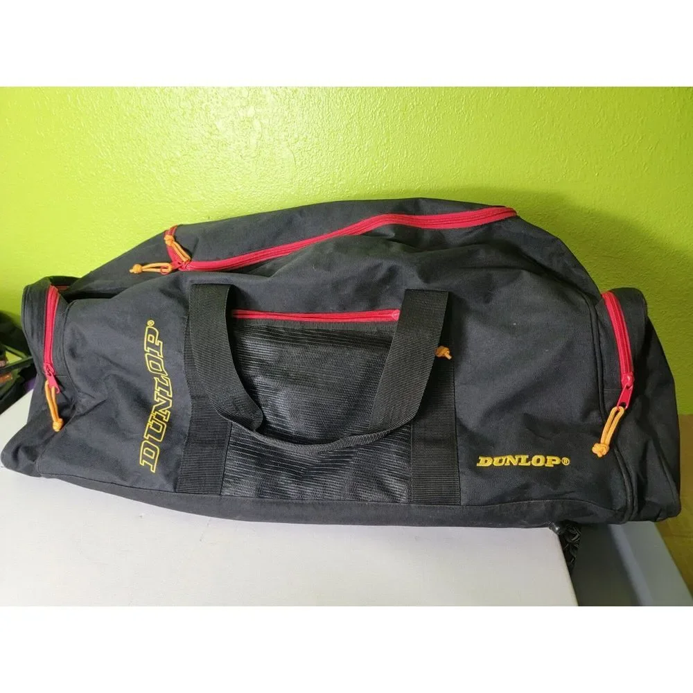 Large Duffle Bag For Men By Dunlop Black Red Yellow Oversized Travel Gym 30